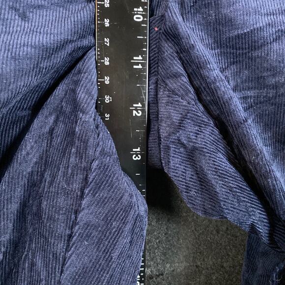 Anthropologie Womens Pants Blue Corduroy The Essential Slim Cropped Ankle 10 - Picture 8 of 12